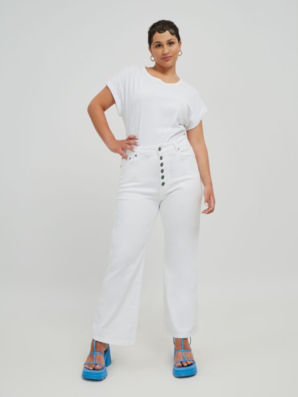 Mat Fashion Jeans wit 7902-2008