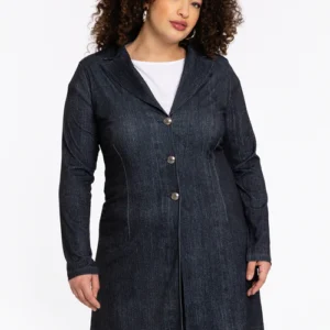 YOEK  Lange blazer DENIM DOLCE - Zwart